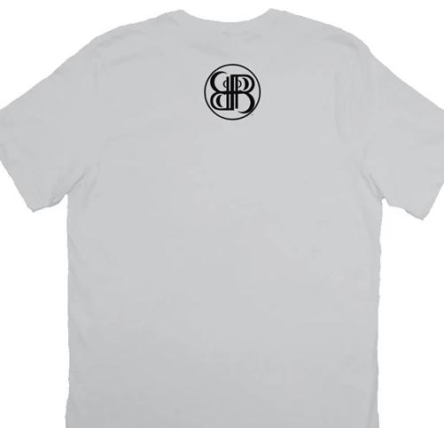 Gray B II B logo print tee